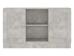 Aparador Gris Hormigón 120x30,5x70 cm Madera de Ingeniería