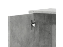 Aparador gris hormigón 60x31x70 cm madera de ingeniería