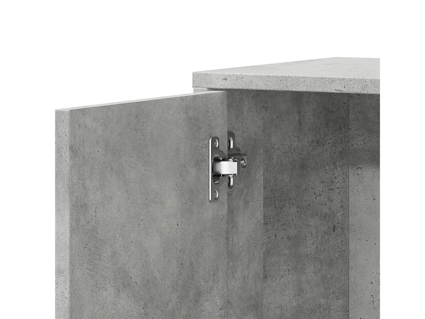 Aparador gris hormigón 60x31x70 cm madera de ingeniería