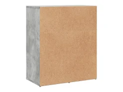 Aparador gris hormigón 60x31x70 cm madera de ingeniería