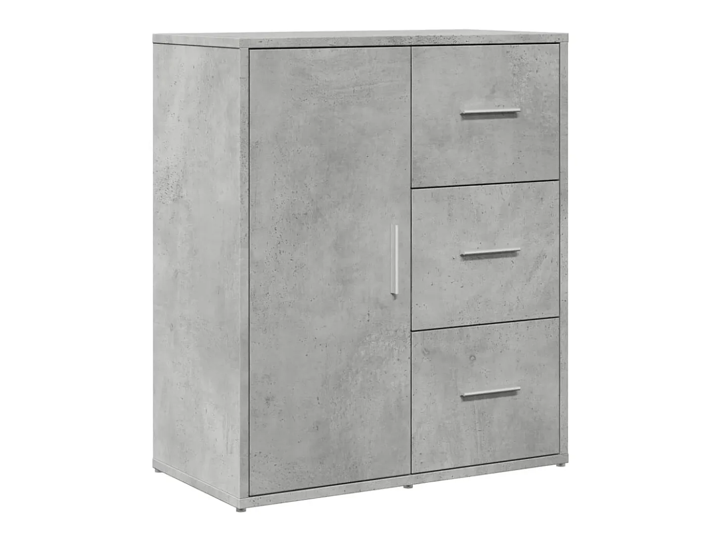Aparador gris hormigón 60x31x70 cm madera de ingeniería