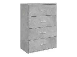 Aparador gris hormigón 60x31x84 cm madera de ingeniería