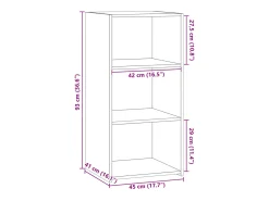 Aparador gris hormigón 45x41x93 cm madera de ingeniería