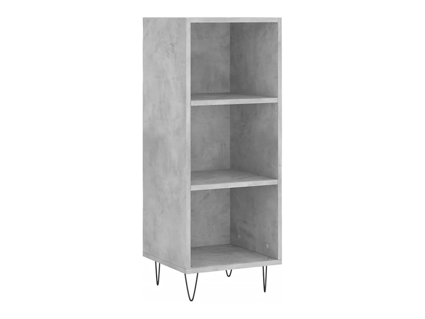 Aparador gris hormigón 34,5x32,5x90 cm madera de ingeniería
