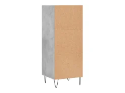 Aparador gris hormigón 34,5x32,5x90 cm madera de ingeniería