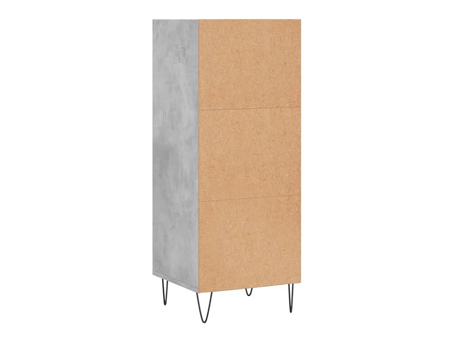 Aparador gris hormigón 34,5x32,5x90 cm madera de ingeniería
