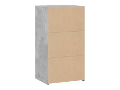 Aparador gris hormigón 50x41x93 cm madera de ingeniería