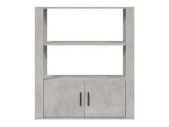 Aparador Gris Hormigón 80x30x90 cm Madera de Ingeniería