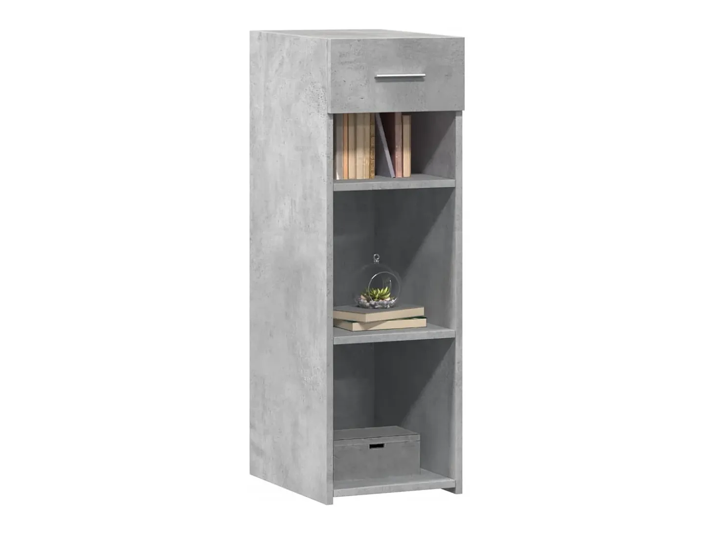 Aparador gris hormigón 30x42,5x93 cm madera de ingeniería