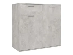 Aparador gris hormigón 80x36x75 cm madera de ingeniería