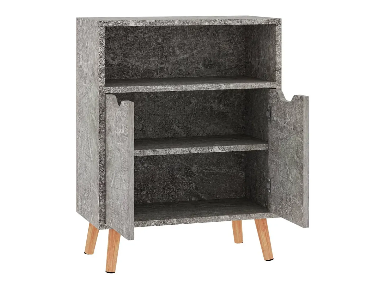 Aparador gris hormigón 60x30x72 cm madera de ingeniería