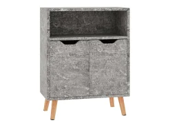 Aparador gris hormigón 60x30x72 cm madera de ingeniería