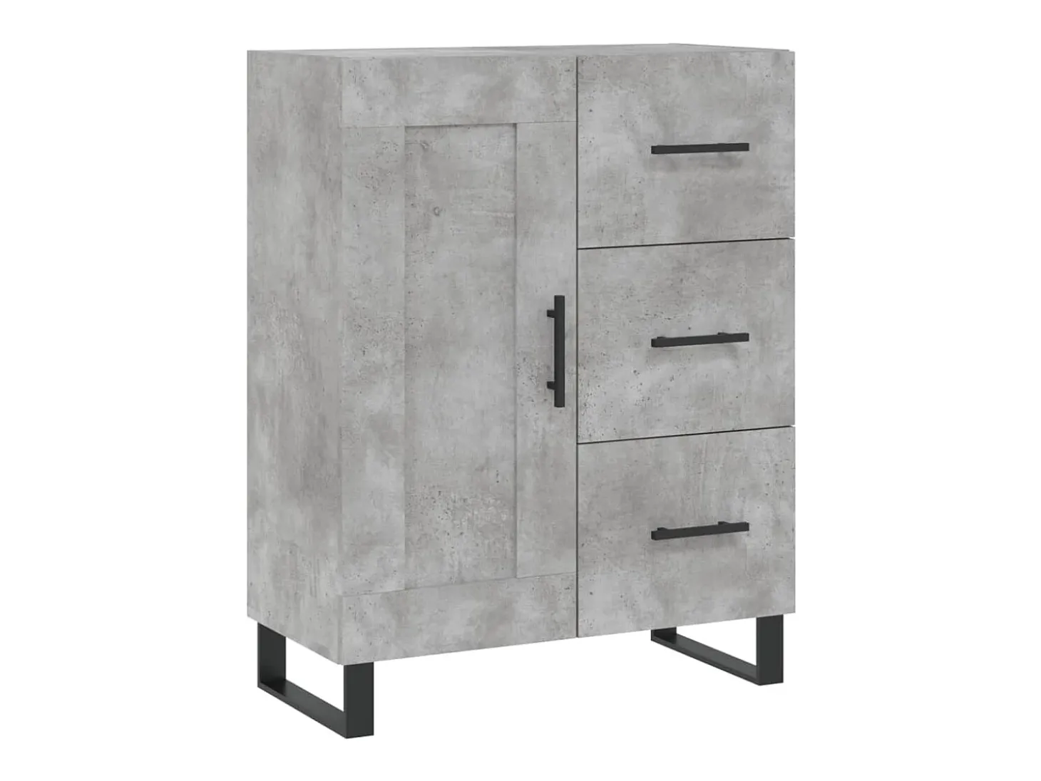 Aparador gris hormigón 69,5x34x90 cm madera de ingeniería