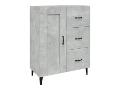 Aparador Gris Hormigón 69,5x34x90 cm Madera de Ingeniería