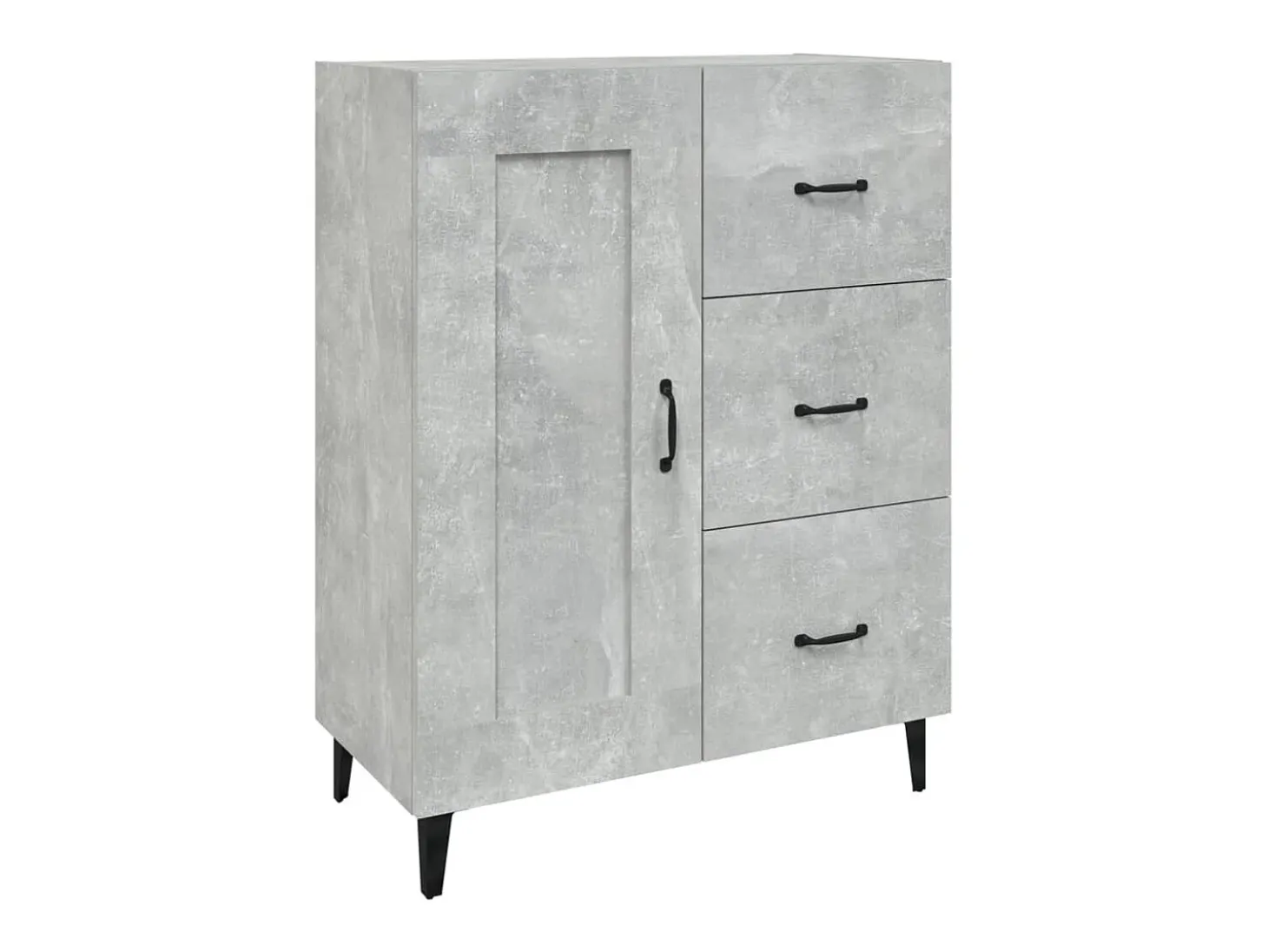 Aparador Gris Hormigón 69,5x34x90 cm Madera de Ingeniería