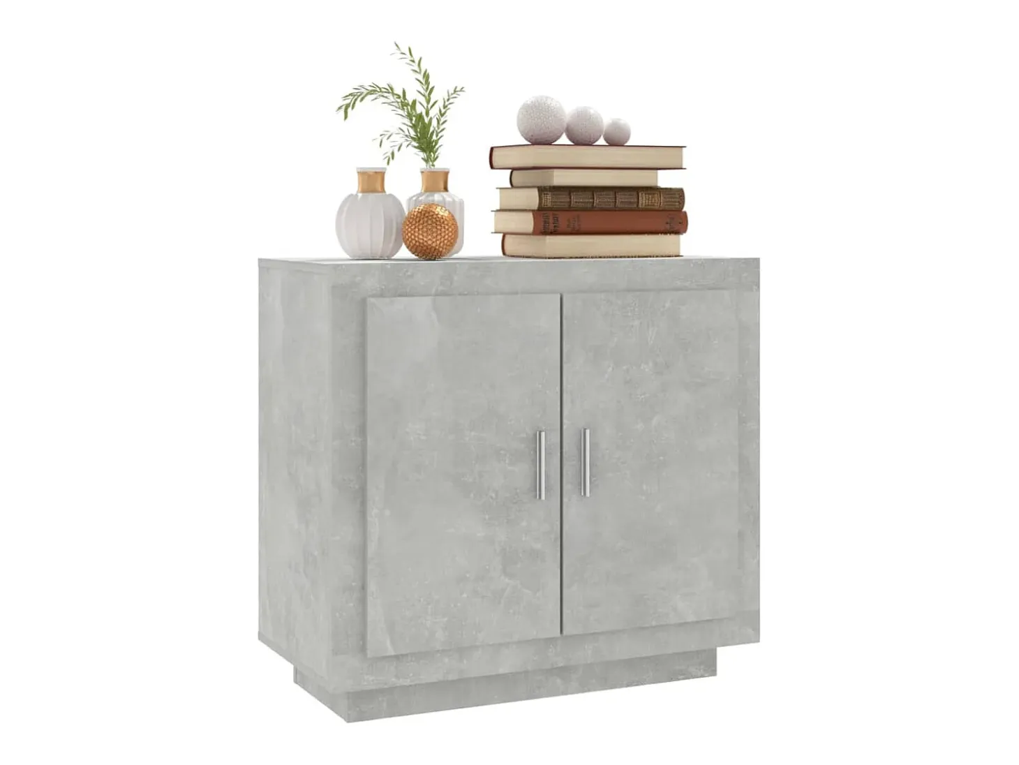 Aparador Gris Hormigón 80x40x75 cm Madera de Ingeniería