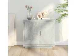 Aparador Gris Hormigón 80x40x75 cm Madera de Ingeniería