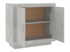Aparador Gris Hormigón 80x40x75 cm Madera de Ingeniería
