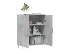 Aparador gris hormigón 69,5x34x90 cm madera de ingeniería