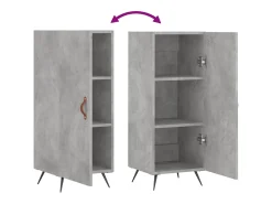 Aparador Gris Hormigón 34,5x34x90 cm Madera de Ingeniería