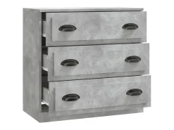 Aparador gris hormigón 70x35,5x67,5 cm madera de ingeniería