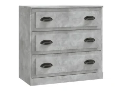 Aparador gris hormigón 70x35,5x67,5 cm madera de ingeniería