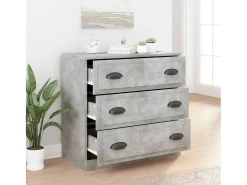 Aparador gris hormigón 70x35,5x67,5 cm madera de ingeniería