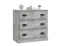 Aparador gris hormigón 70x35,5x67,5 cm madera de ingeniería