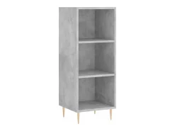 Aparador gris hormigón 34,5x32,5x90 cm madera de ingeniería