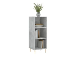 Aparador gris hormigón 34,5x32,5x90 cm madera de ingeniería