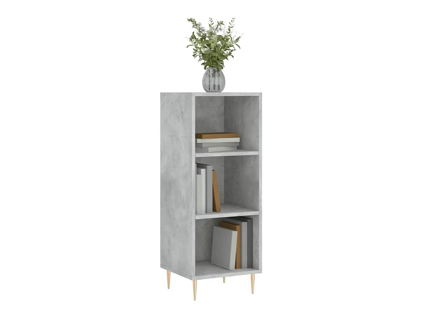 Aparador gris hormigón 34,5x32,5x90 cm madera de ingeniería