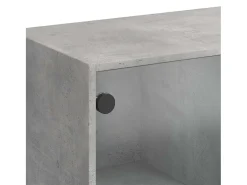 Aparador gris hormigón 102x37x75,5 cm madera de ingeniería