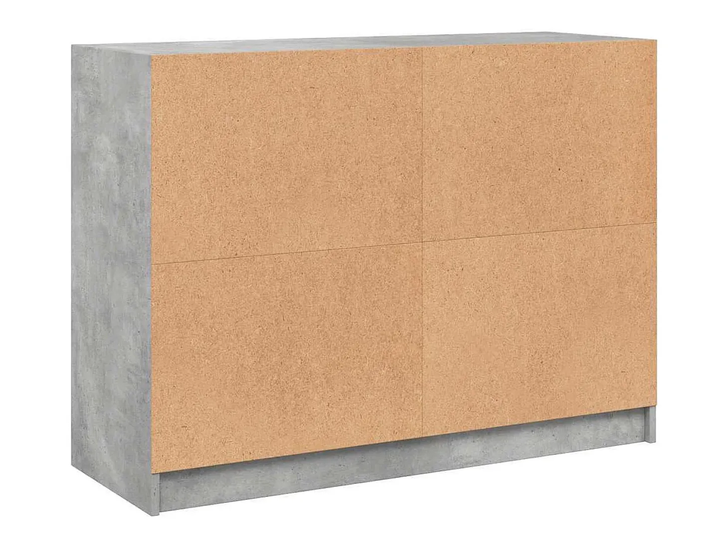 Aparador gris hormigón 102x37x75,5 cm madera de ingeniería