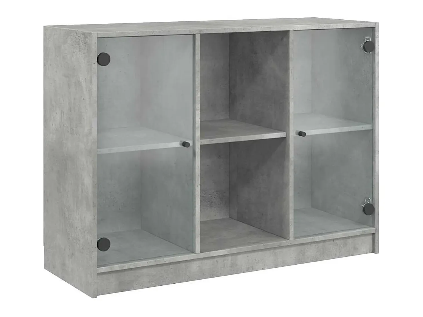 Aparador gris hormigón 102x37x75,5 cm madera de ingeniería