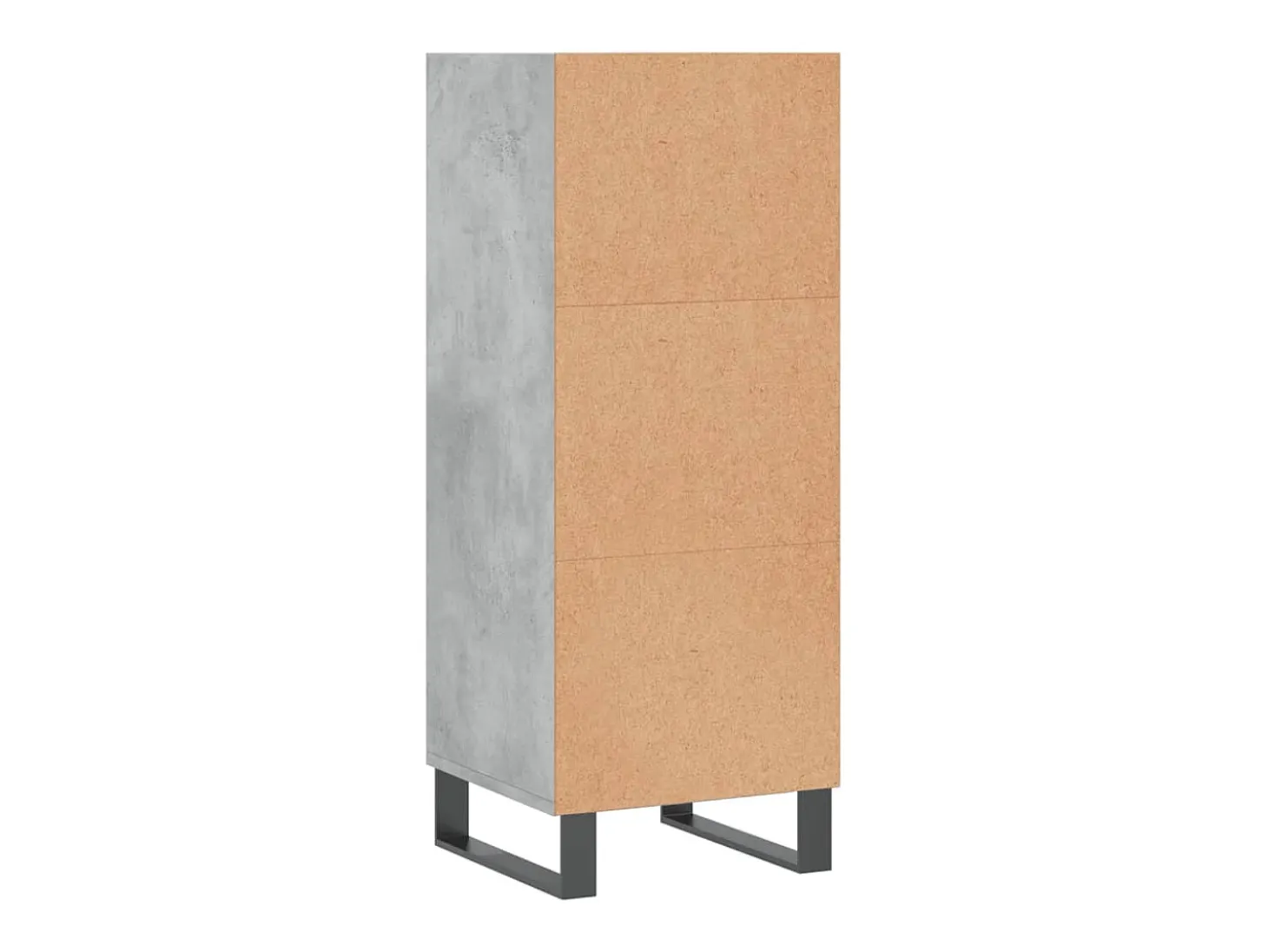 Aparador gris hormigón 34,5x32,5x90 cm madera de ingeniería