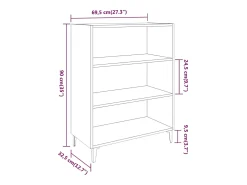 Aparador Gris Hormigón 69,5x32,5x90 cm Madera de Ingeniería