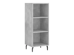 Aparador gris hormigón 34,5x32,5x90 cm madera de ingeniería