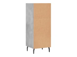 Aparador gris hormigón 34,5x32,5x90 cm madera de ingeniería