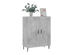 Aparador gris hormigón 69,5x34x90 cm madera de ingeniería