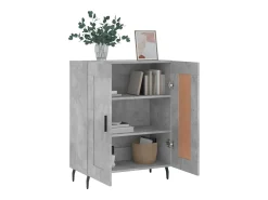 Aparador gris hormigón 69,5x34x90 cm madera de ingeniería