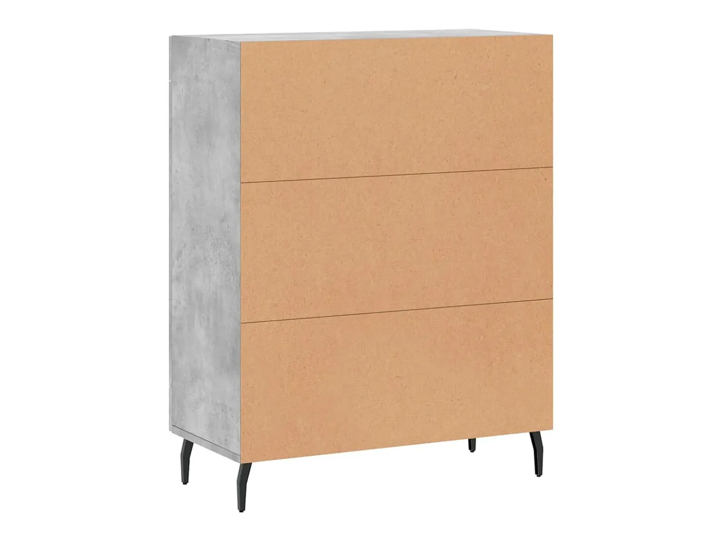 Aparador gris hormigón 69,5x34x90 cm madera de ingeniería