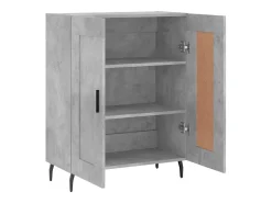 Aparador gris hormigón 69,5x34x90 cm madera de ingeniería