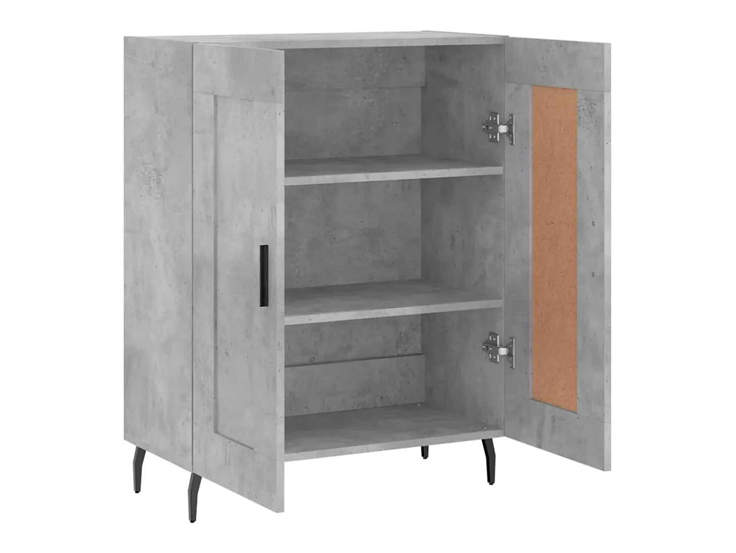 Aparador gris hormigón 69,5x34x90 cm madera de ingeniería