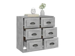 Aparador gris hormigón 70x35,5x67,5 cm madera de ingeniería