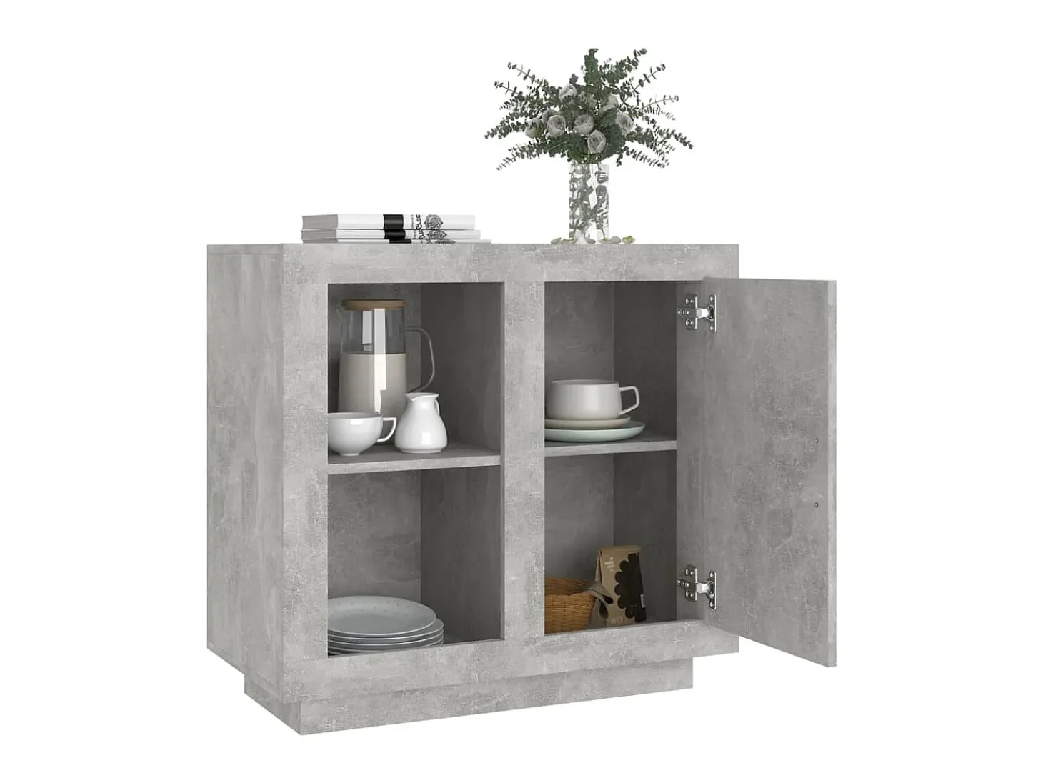 Aparador gris hormigón 80x40x75 cm ES27401