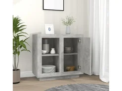 Aparador gris hormigón 80x40x75 cm ES27401