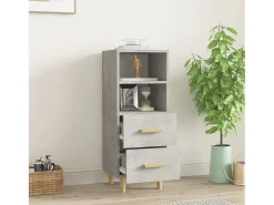 Aparador Gris Hormigón 34,5x34x90 cm Madera de Ingeniería