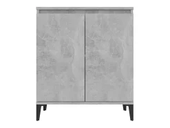 Aparador gris hormigón 60x35x70 cm madera de ingeniería