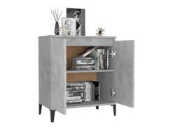 Aparador gris hormigón 60x35x70 cm madera de ingeniería