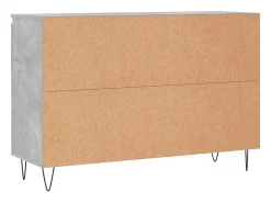 Aparador gris hormigón 104x35x70 cm madera de ingeniería